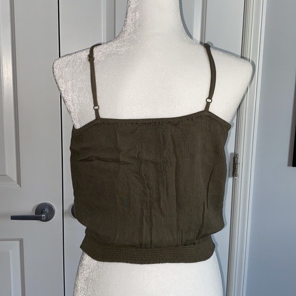 Olive Green Tassel Cami Top - Picture 2 of 6
